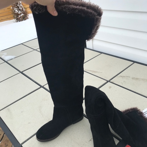 Sam Edelman Suede Over-Knee Faux-Fur-Lined Boots - Picture 15 of 15